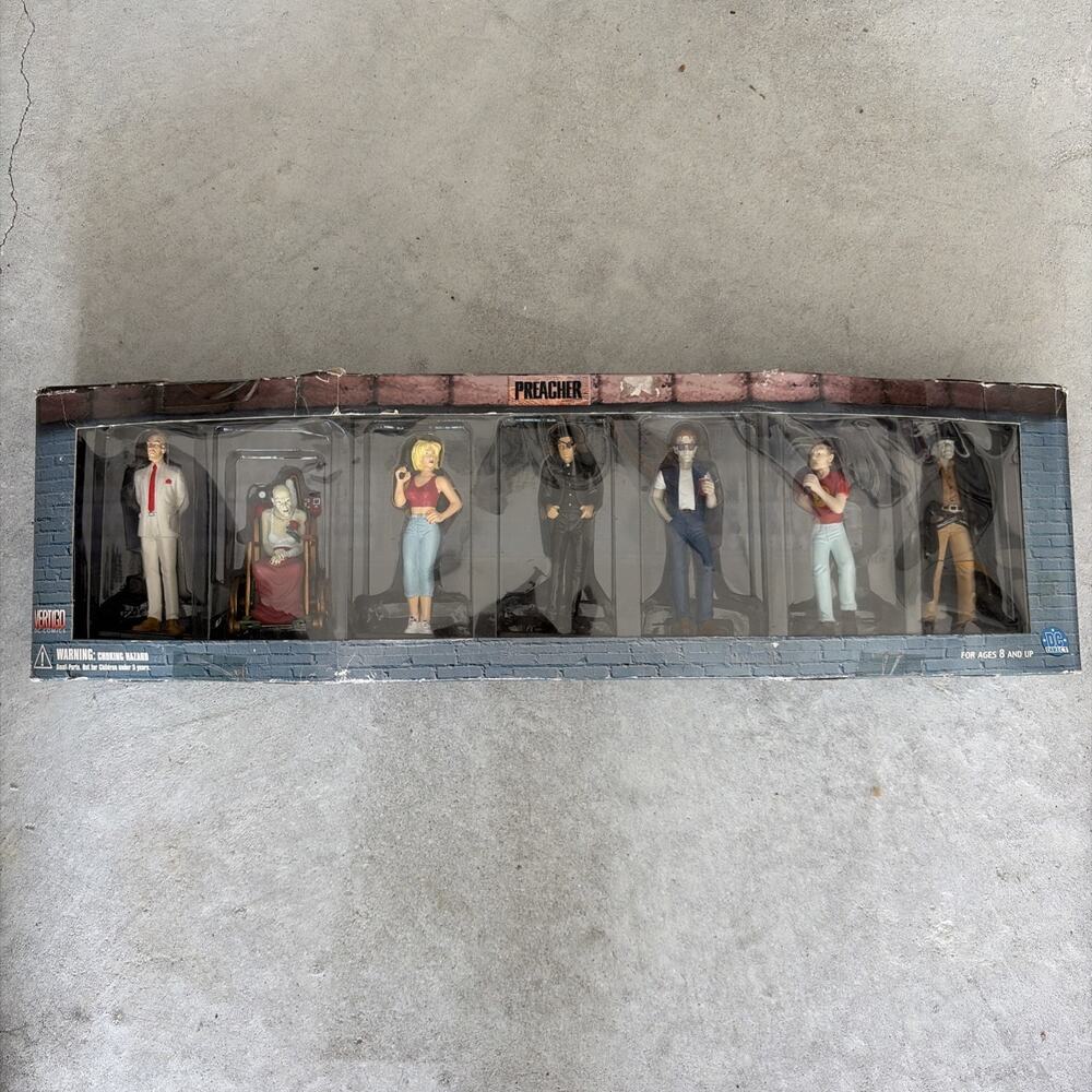 DC Direct Preacher 7 Piece PVC Set Vertigo Saints & Sinners 4" Figures NEW